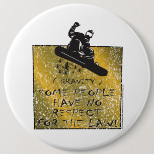 Gravity-Snowboarder 6 Cm Round Badge