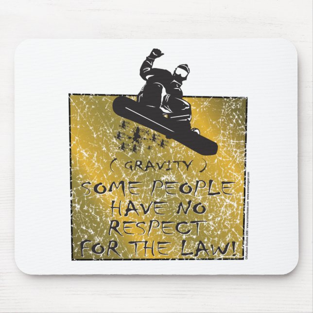Gravity-Snowboarder Mouse Pad (Front)
