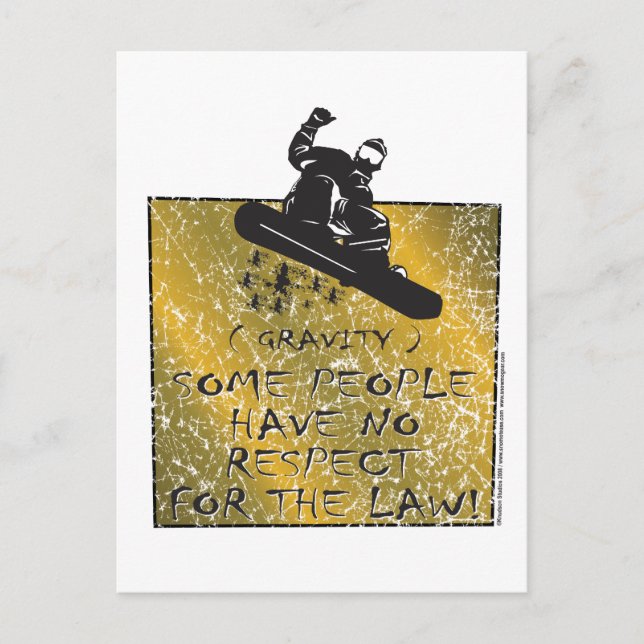 Gravity-Snowboarder Postcard (Front)