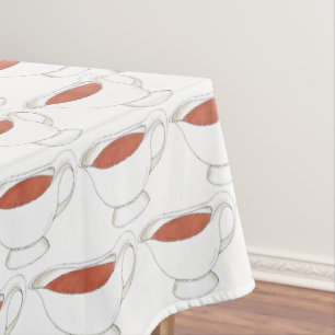 Gravy Boat Christmas Thanksgiving Holiday Dinner Tablecloth