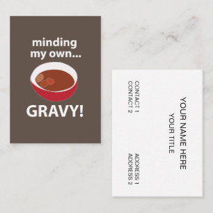Gravy Minding My Own Gravy Food Business Card