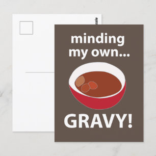 Gravy Minding My Own Gravy Food Postcard