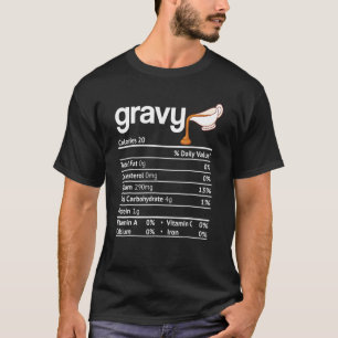 Gravy Nutrition Facts Thanksgiving Christmas Cost T-Shirt