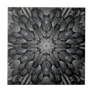 Gray 6 pointed star geometric stone mosaic  ceramic tile
