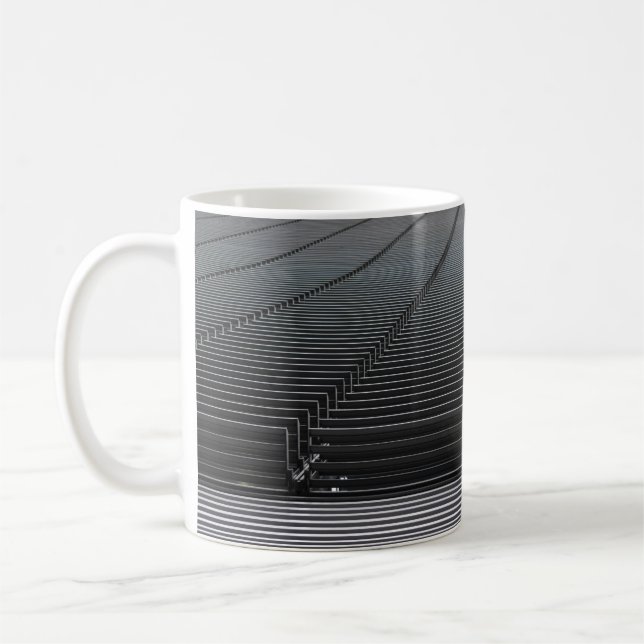 GRAY ABSTRACT DIGITAL WALLPAPER COFFEE MUG (Left)