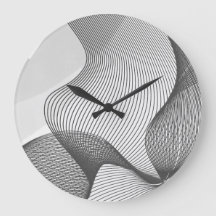 Gray Abstract Wall Clock