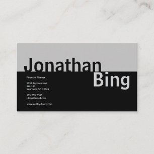 Gray and Black Color Blocks Finance Real Estate Business Card