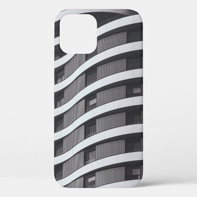 GRAY AND BLACK COMMERCIAL BUILDING Case-Mate iPhone CASE (Back)