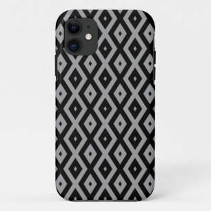 Gray and black diamond pattern iPhone 11 case