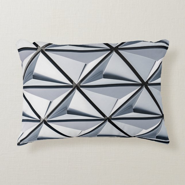 Gray and black digital wallpaper decorative cushion (Front)