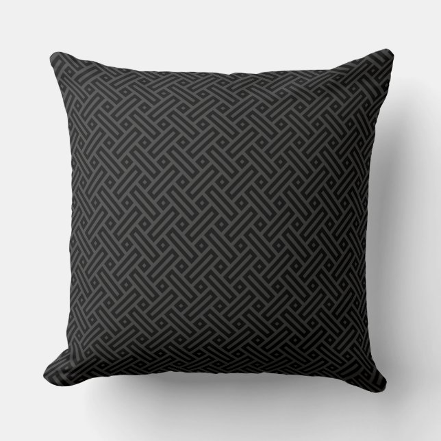 gray and black geometric cushion (Front)