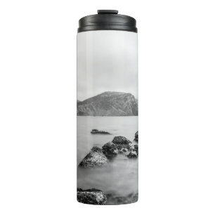 GRAY AND BLACK MOUNTAIN NEAR OF BODY WATER THERMAL TUMBLER