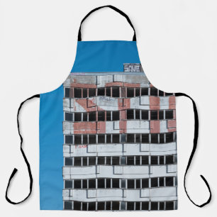 GRAY AND BLACK POST LAMP APRON