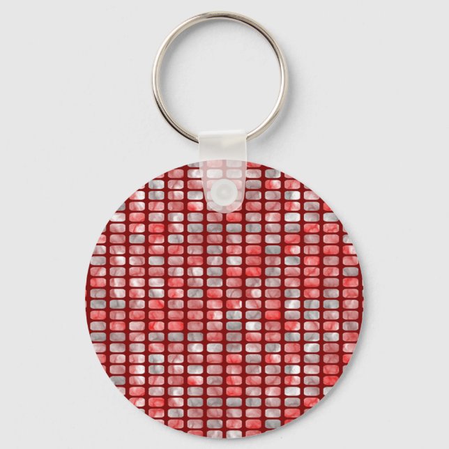 Gray and red blocks key ring (Front)