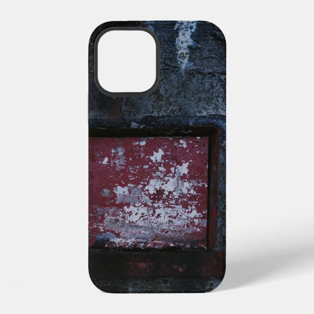 Gray and red wall-mount shelf iPhone case (Back)