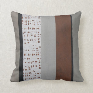 Gray and rust modern pattern cushion