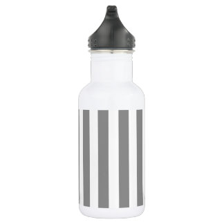 Gray and white candy stripes 532 ml water bottle