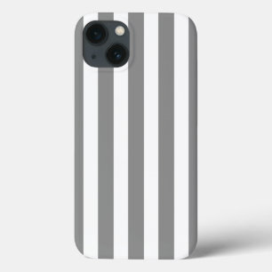 Gray and white candy stripes Case-Mate iPhone cas iPhone 13 Case