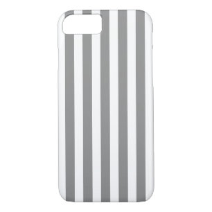Gray and white candy stripes iPhone 8/7 case