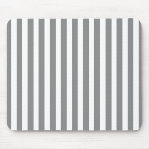 Gray and white candy stripes mouse pad