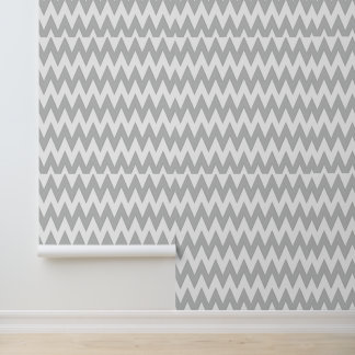 Gray and white Chevron Pattern  Wallpaper