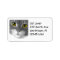 Gray and White Kitty Face Address Label