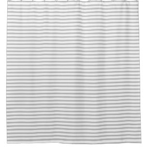 Gray and White stripe Shower Curtain
