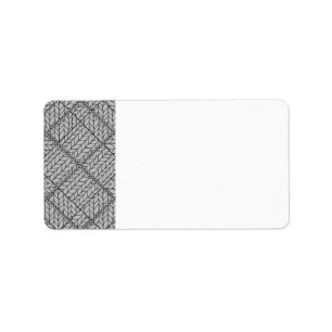 GRAY ARGYLE KNIT Address Labels