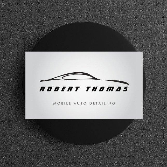 GRAY AUTO DETAILING, AUTO REPAIR BUSINESS CARD (Creator Uploaded)