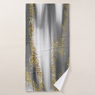 gray background with gold glitterart,gold,golden,a bath towel