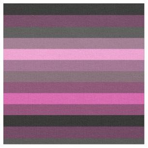  Gray, Black, Plum & Hot Pink Stripes Fabric