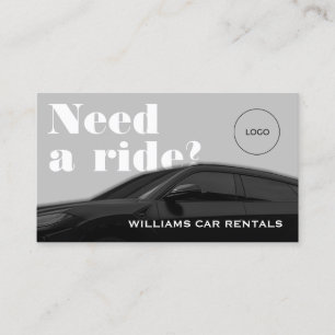 Gray black tone elegant professional automotive  business card