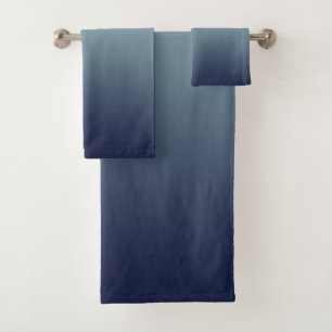 Gray-blue gradient. bath towel set