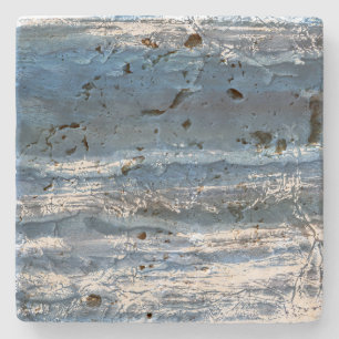 Gray-blue marble stone coaster