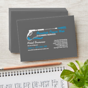 Gray Blue Pressure Washing Power Wash Cleaner Envelope