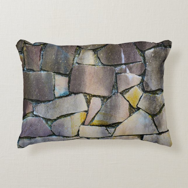 Gray brick wall decorative cushion (Front)