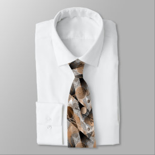 Gray, brown abstraction. tie