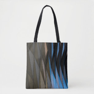 Gray building tote bag