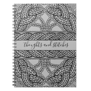 GRAY CABLE KNIT 6.5x8.75 Notebook + Text
