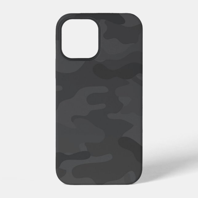 Gray Camo Pattern iPhone Case (Back)