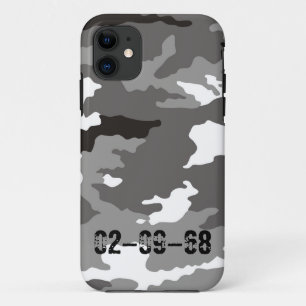 Gray camouflage pattern iPhone 11 case