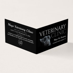 Gray Cat, Veterinarian, Veterinary Detailed Business Card