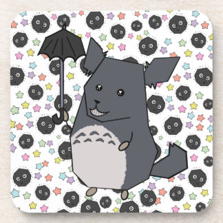 Gray Chinchilla Pastel Candy Stars Coaster