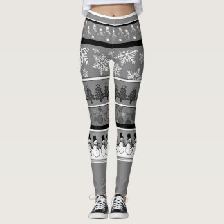 Gray Christmas Leggings