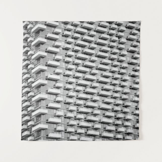 GRAY CONCRETE BUILDING TAPESTRY (Front)