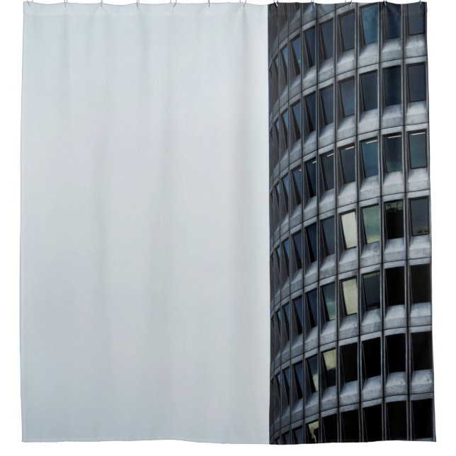 GRAY CONCRETE BUILDING UNDER WHITE SKY DURING DAYT SHOWER CURTAIN (Front)