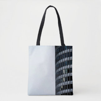 GRAY CONCRETE BUILDING UNDER WHITE SKY DURING DAYT TOTE BAG