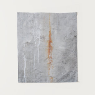 Gray concrete wall tapestry