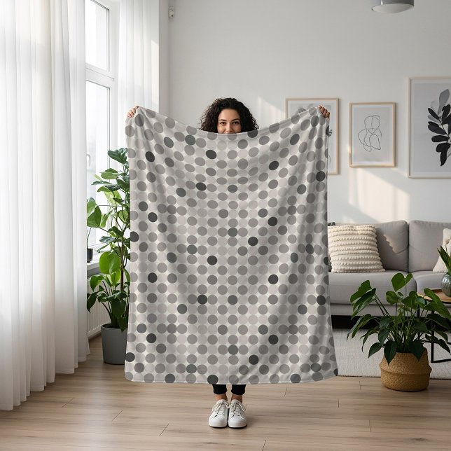 Gray Connected Circles Modern Decor Blanket (Creator Uploaded)