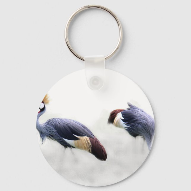 gray-crowned-crane key ring (Front)